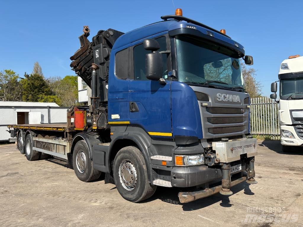 Scania R 440 Vlakke laadvloer met kraan