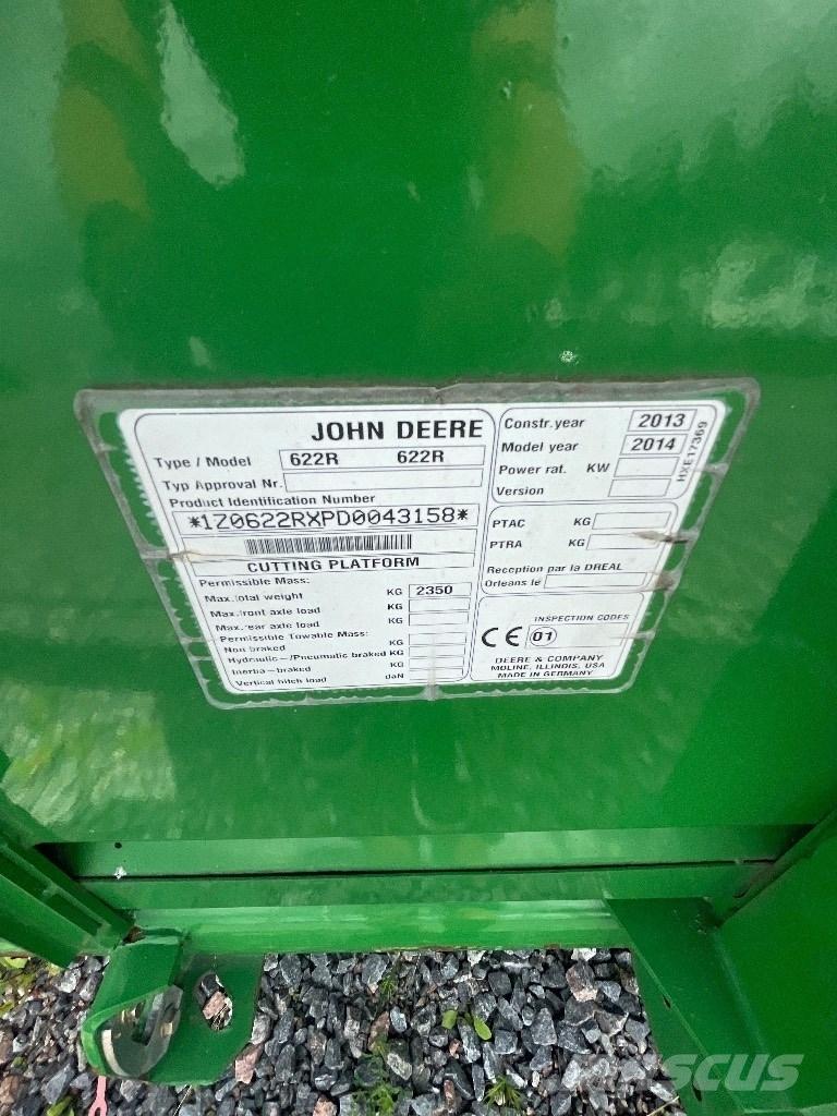 John Deere 622R Maaidorser aanbouwdelen