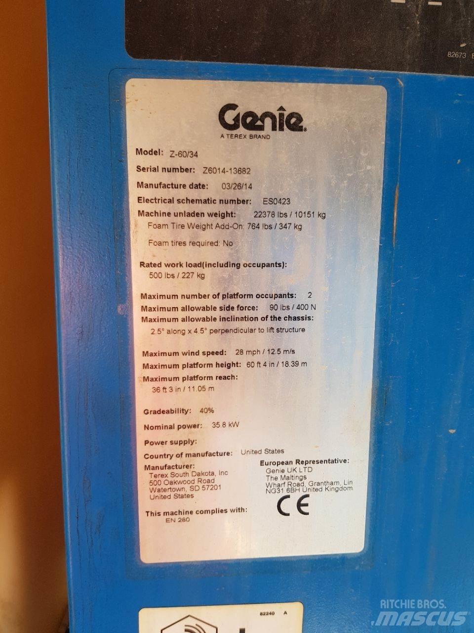Genie Z60 Knikarmhoogwerkers