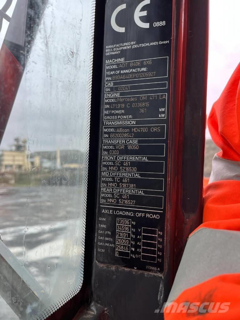 Bell B40 6x6 Knik dumptrucks