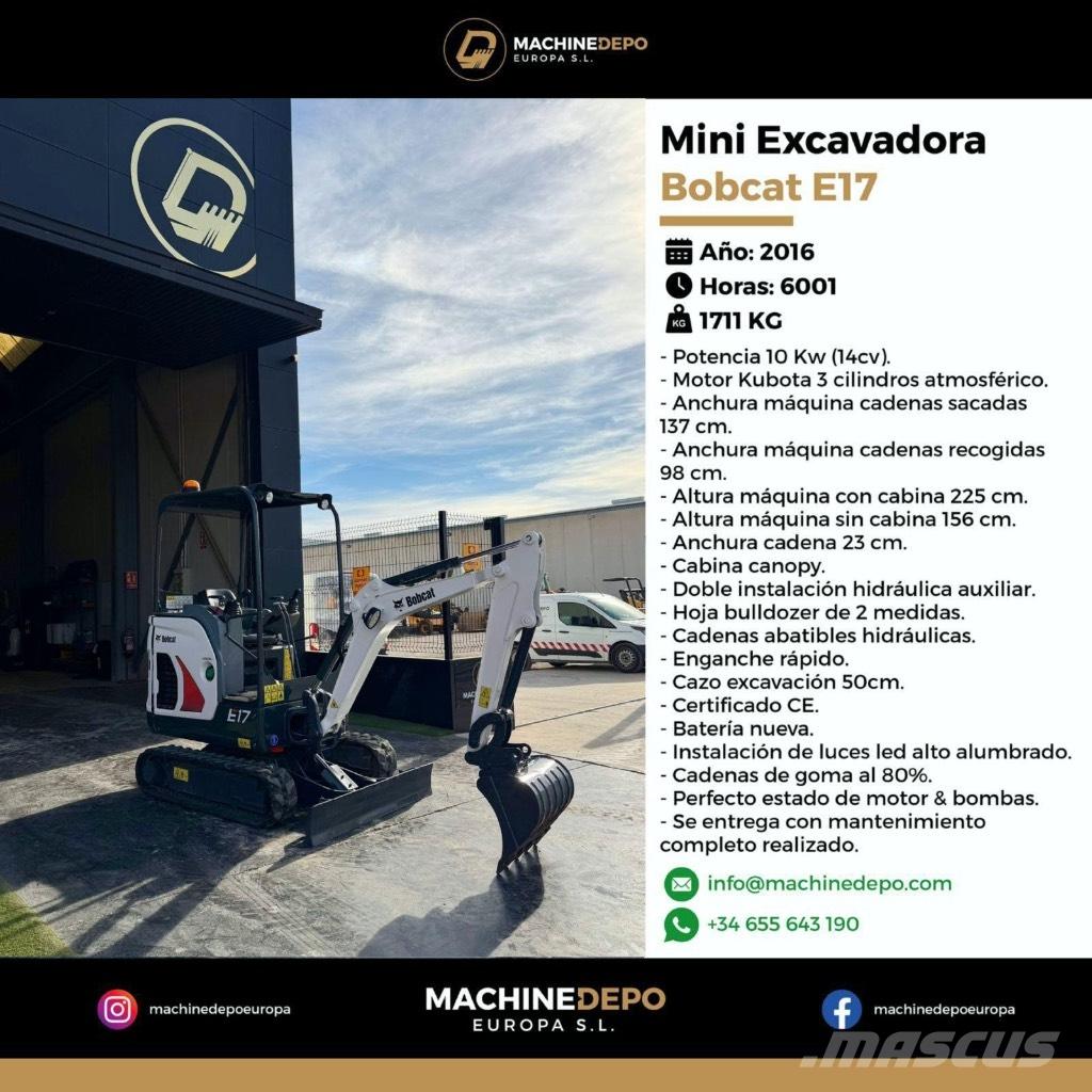 Bobcat E 17 Minigraafmachines < 7t