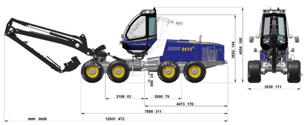 Rottne 651-55449 Chassis en ophanging