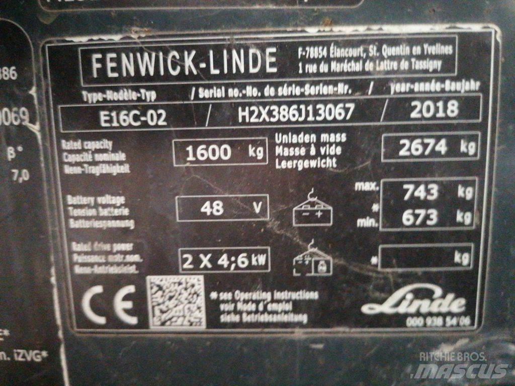 Linde E16C Elektrische heftrucks