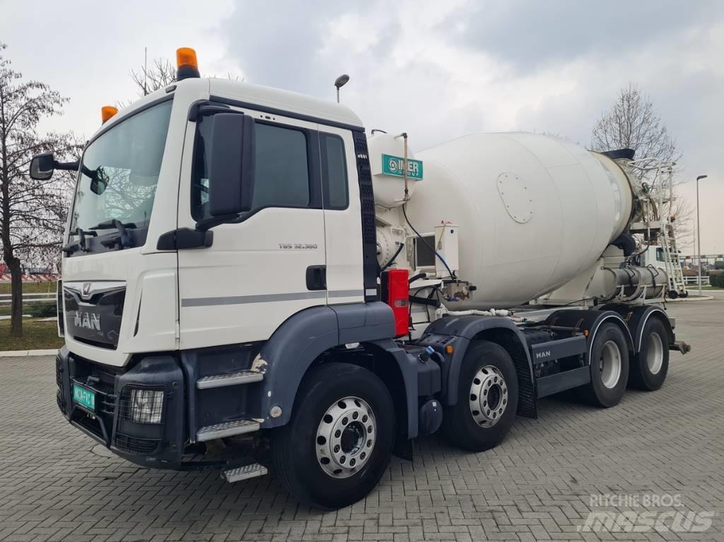 MAN 32.360 / IMER 9 m3 Betonmixers en pompen