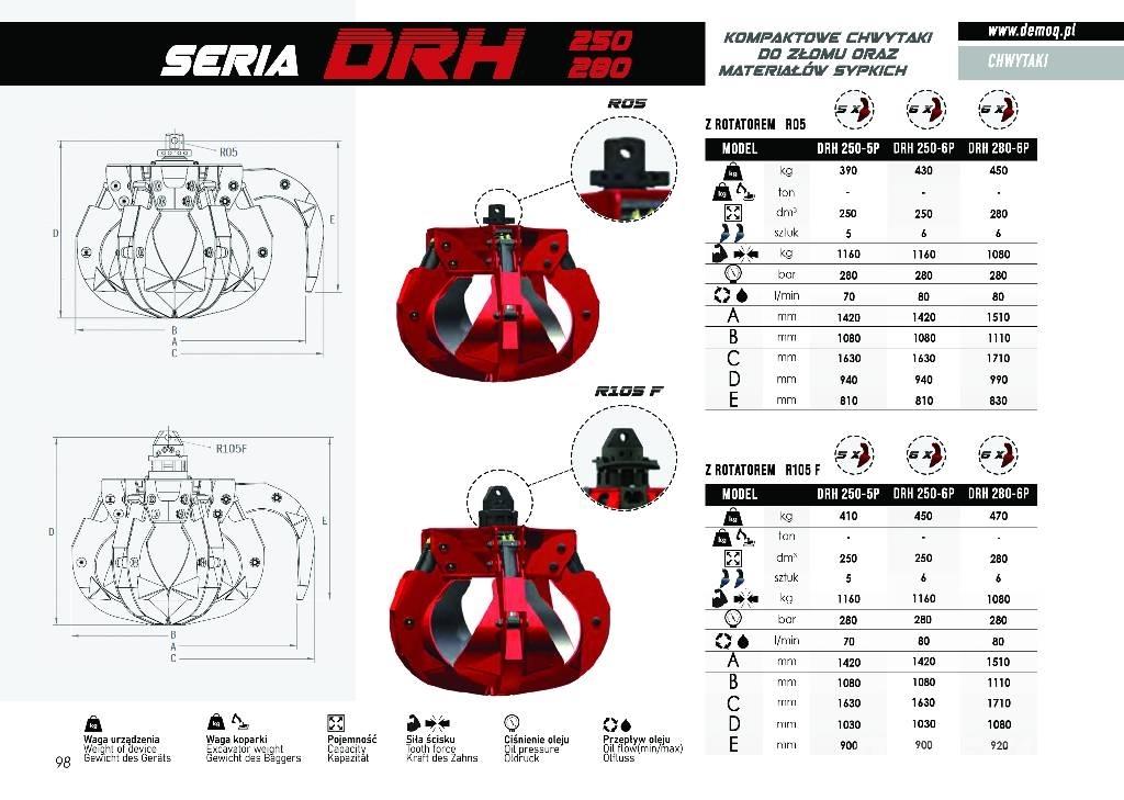  DEMOQ DRH280-6P Grijpers