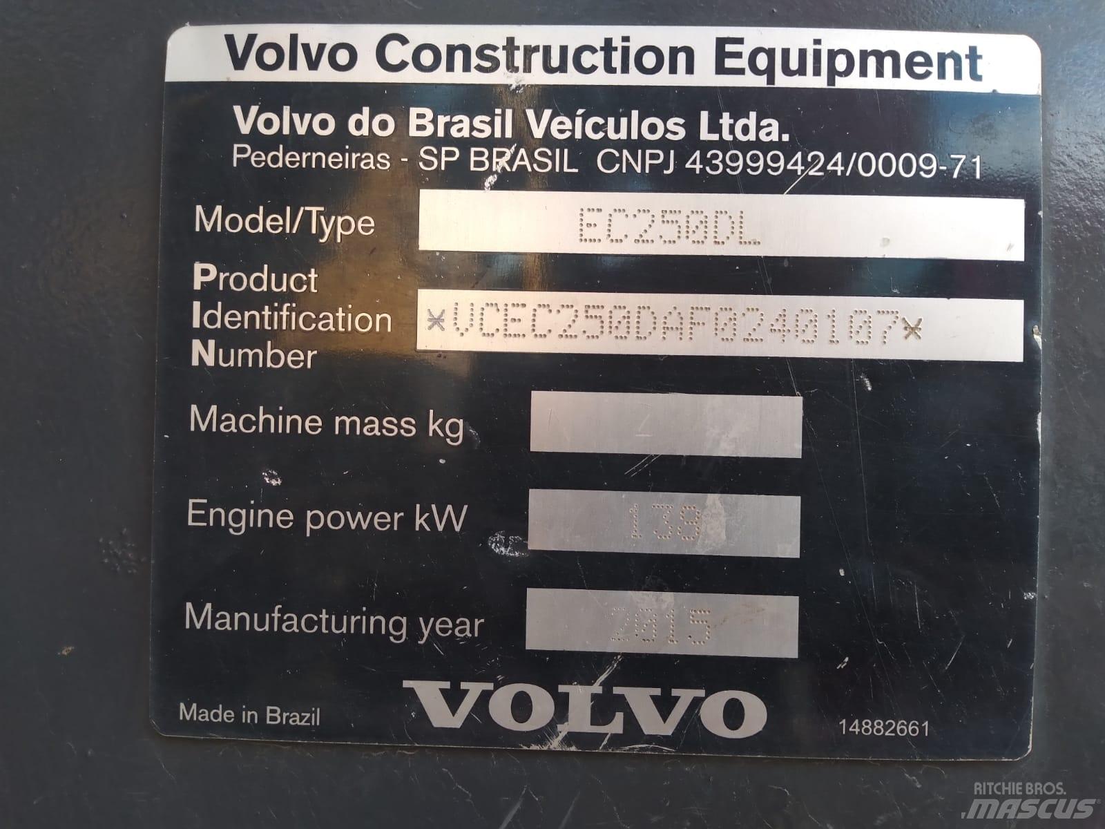 Volvo EC 250 D L Rupsgraafmachines