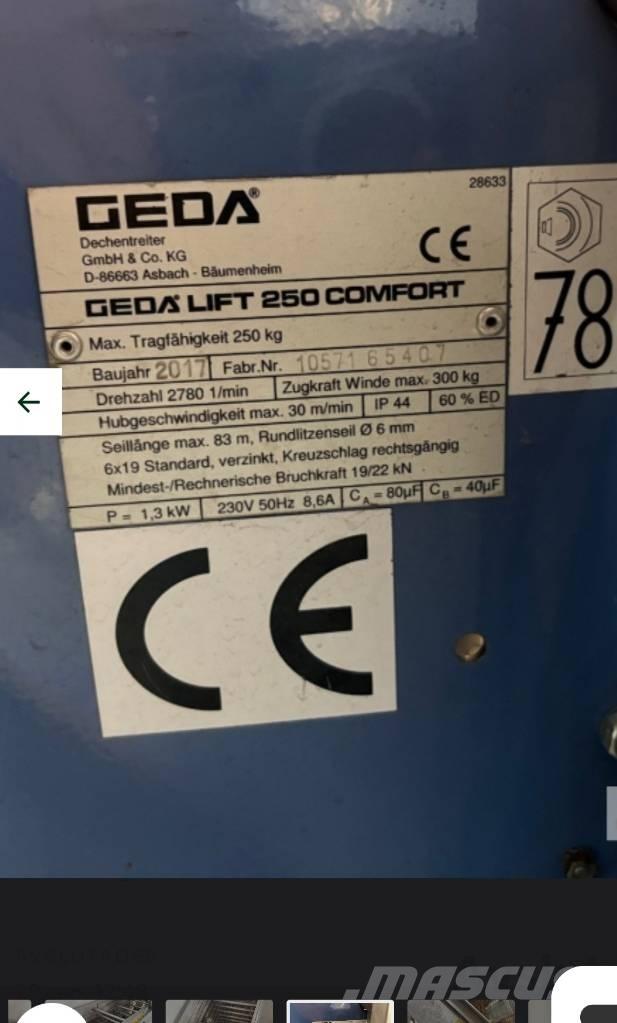 Geda Comfort 250 Takels, lieren en materiaalliften