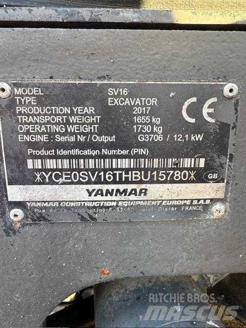 Yanmar SV 16 Minigraafmachines < 7t