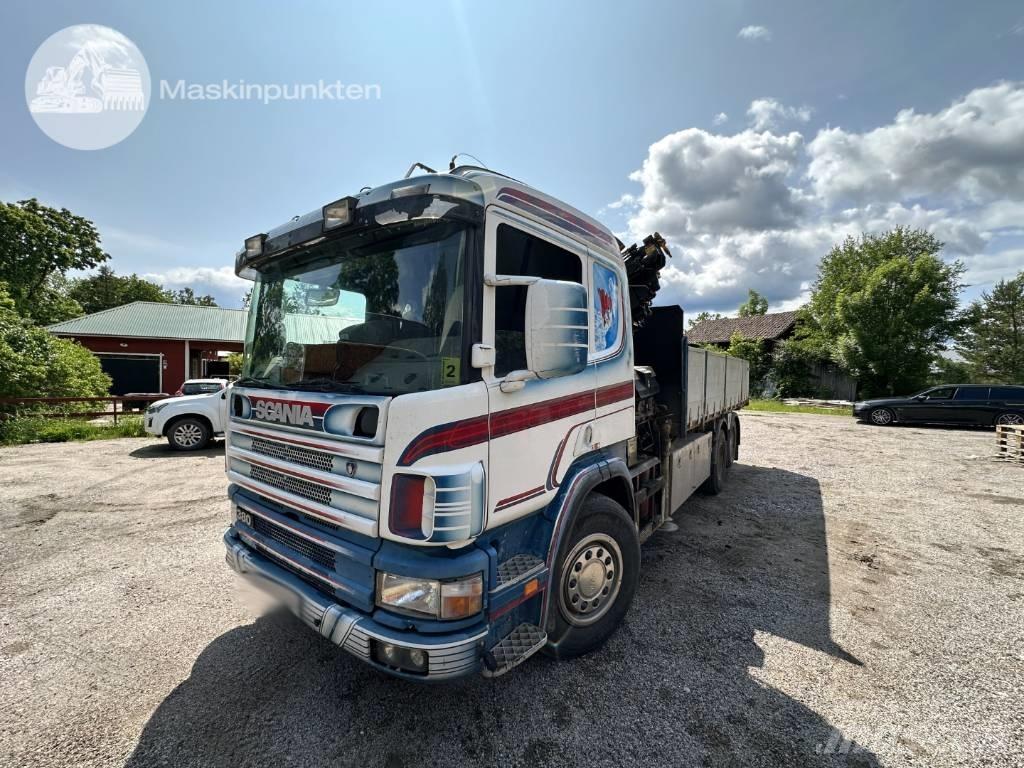Scania P 114-380 Vlakke laadvloer met kraan