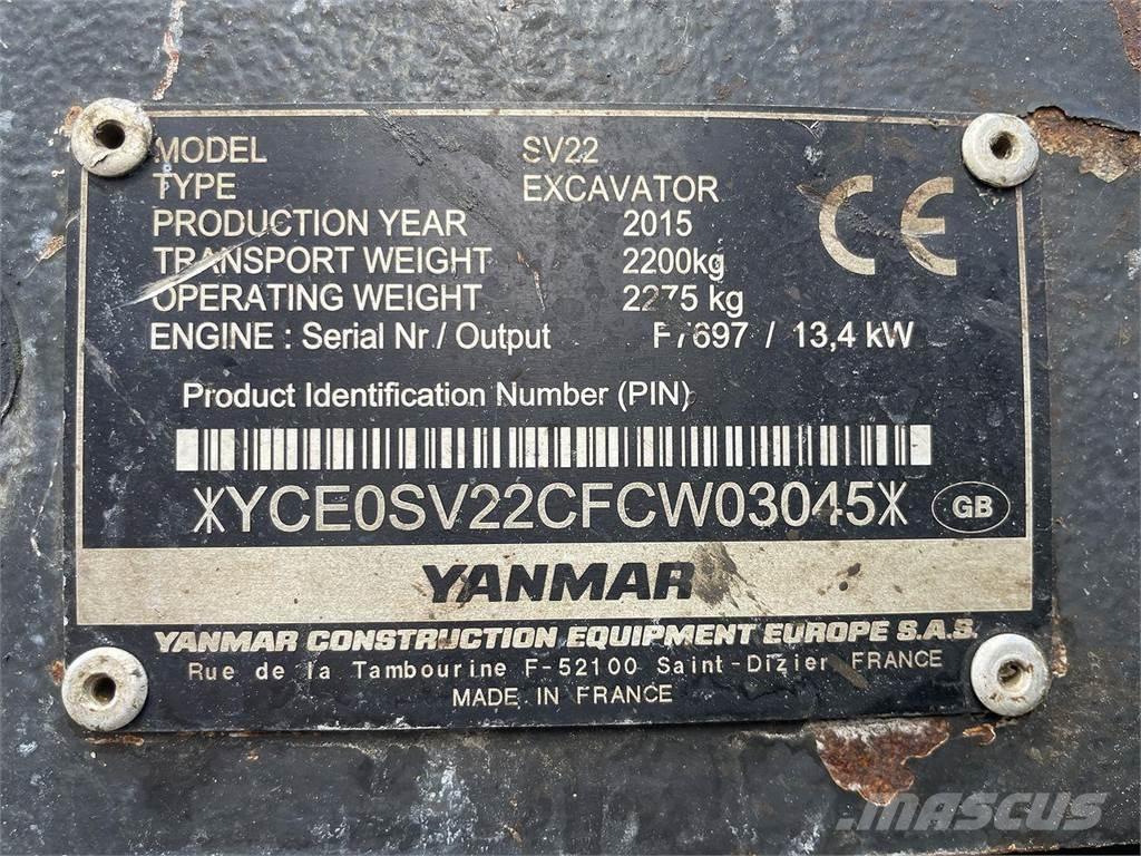 Yanmar SV22 Wielgraafmachines