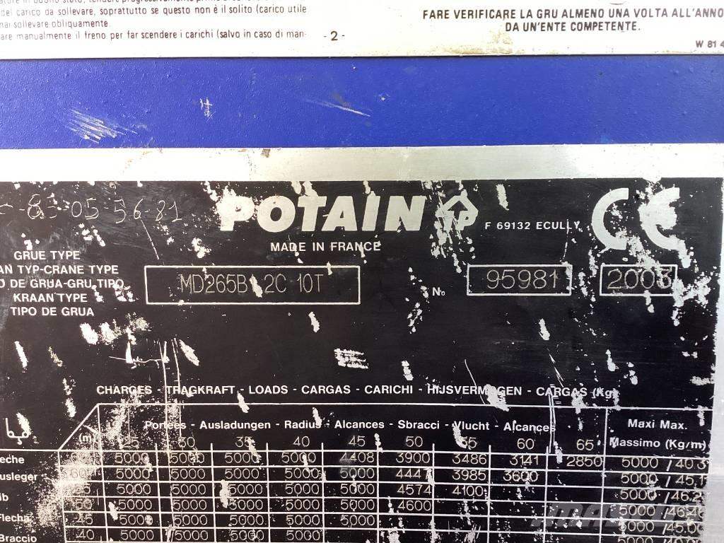 Potain MD265B1-J10 Torenkranen