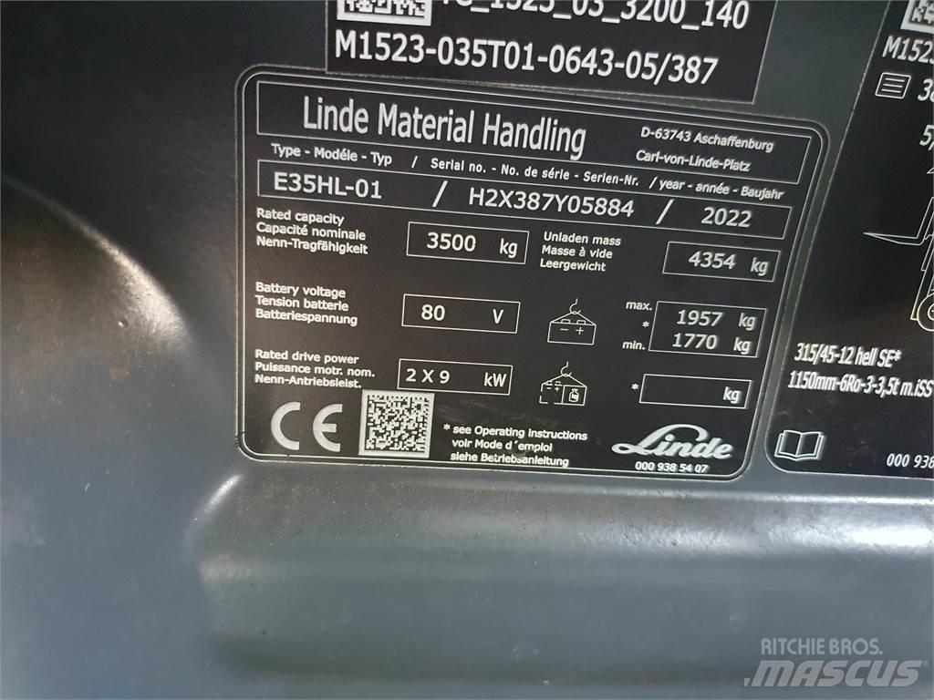 Linde E35HL Elektrische heftrucks