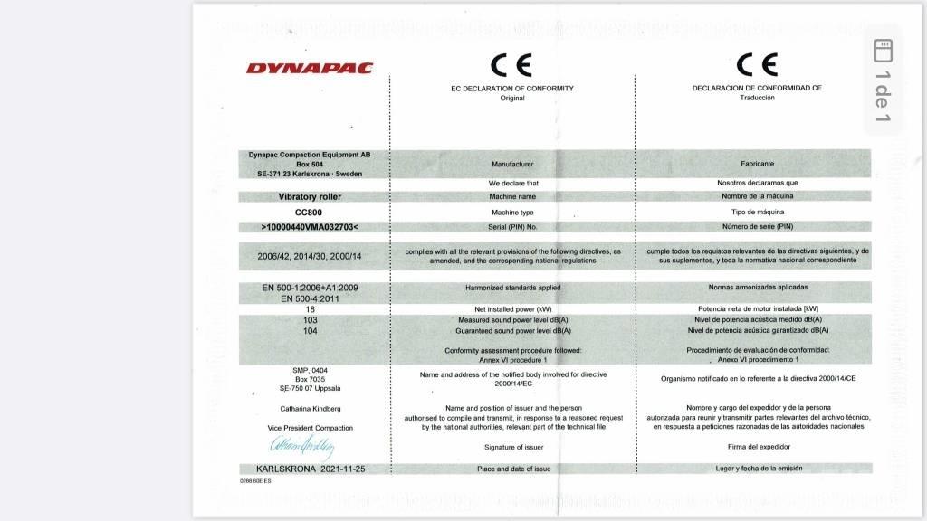 Dynapac CC 800 Plus Duowalsen