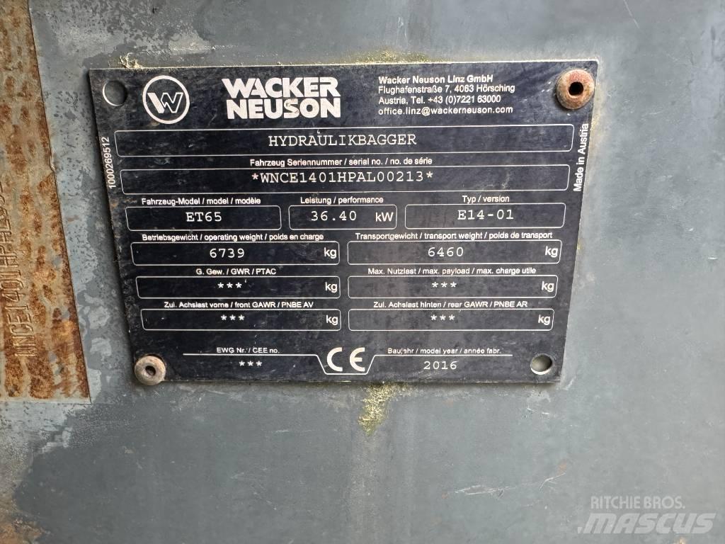 Wacker Neuson ET65 Rupsgraafmachines