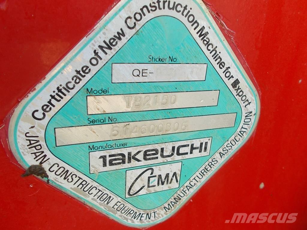 Takeuchi TB 2150 Rupsgraafmachines
