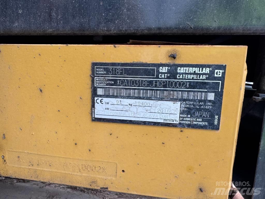 CAT 318 FL Rupsgraafmachines
