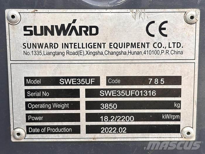 Sunward SWE35UF Minigraafmachines < 7t