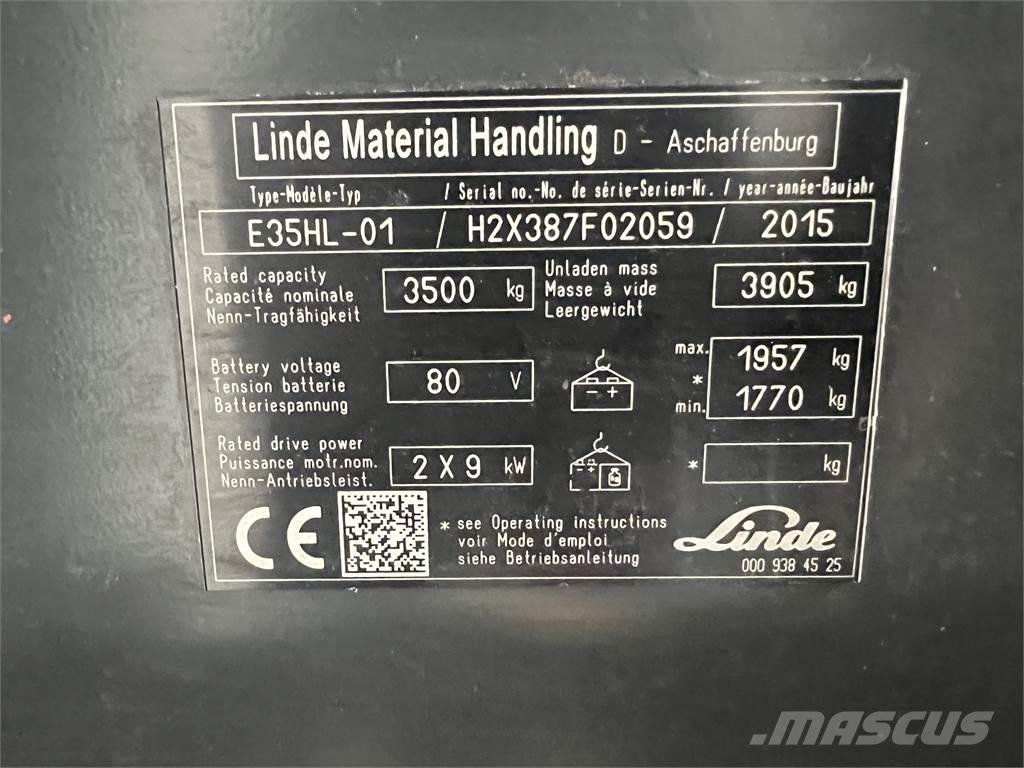 Linde E35HL-01 Elektrische heftrucks