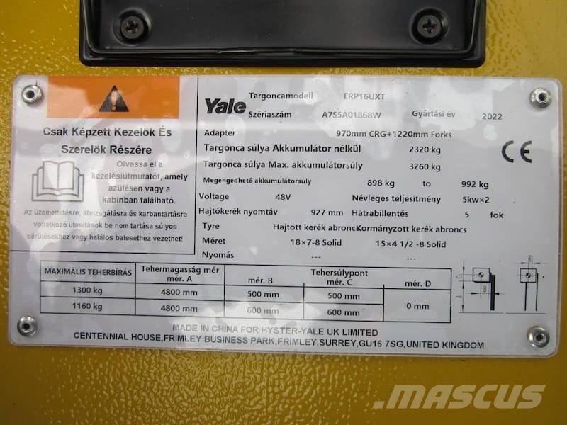 Yale ERP 16 UXT Elektrische heftrucks