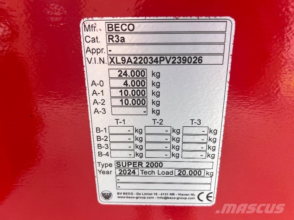 Beco Super 2000 Kipperaanhangers