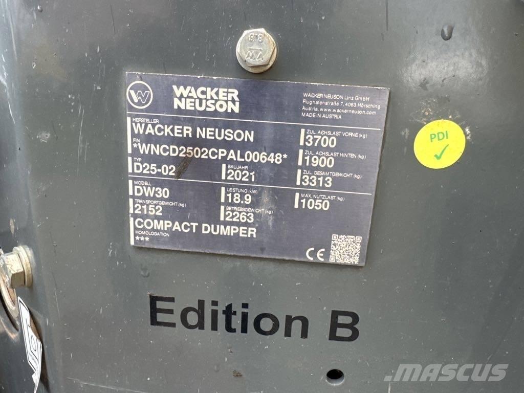Wacker Neuson DW30 Mini Dumpers
