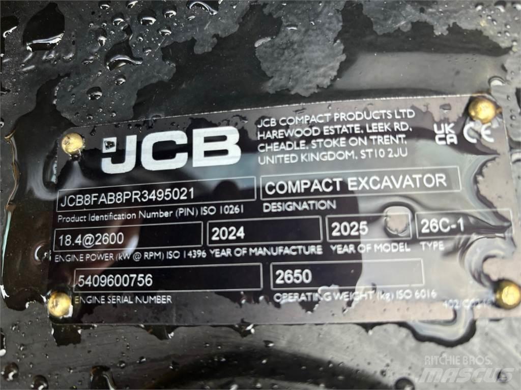 JCB 26C-1 Minigraafmachines < 7t