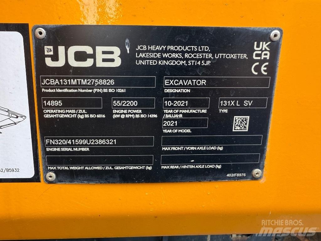 JCB 131X L SV Rupsgraafmachines