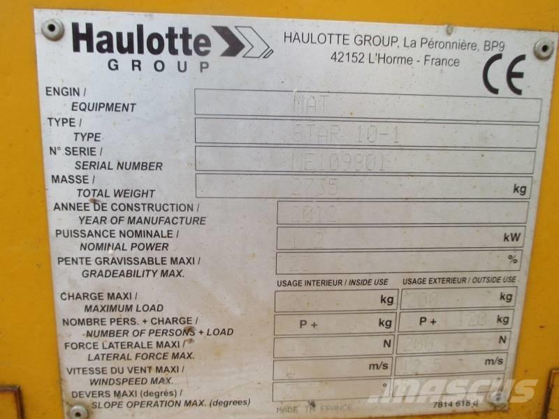 Haulotte Star 10 Personenliften en invalideliften