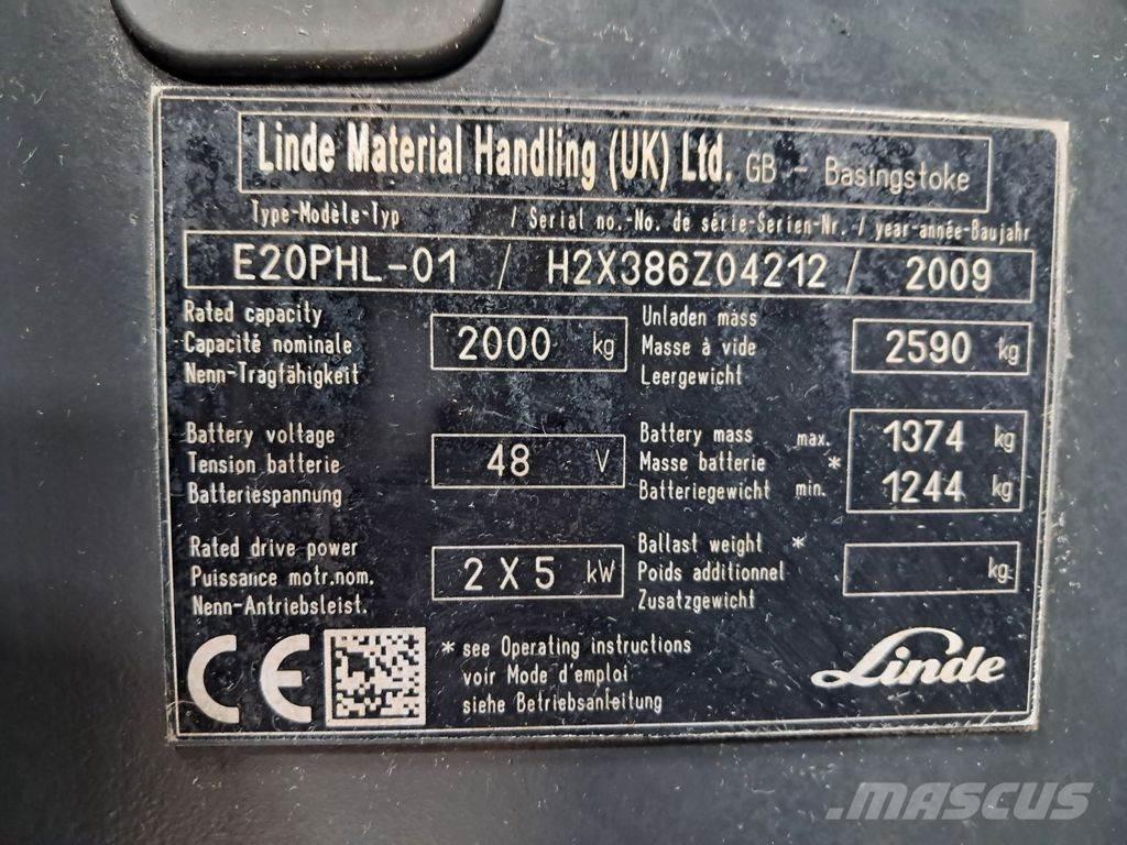 Linde E20PHL-01 Elektrische heftrucks