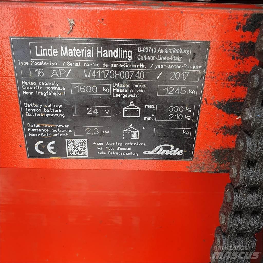 Linde L16AP Stapelaar meeloop
