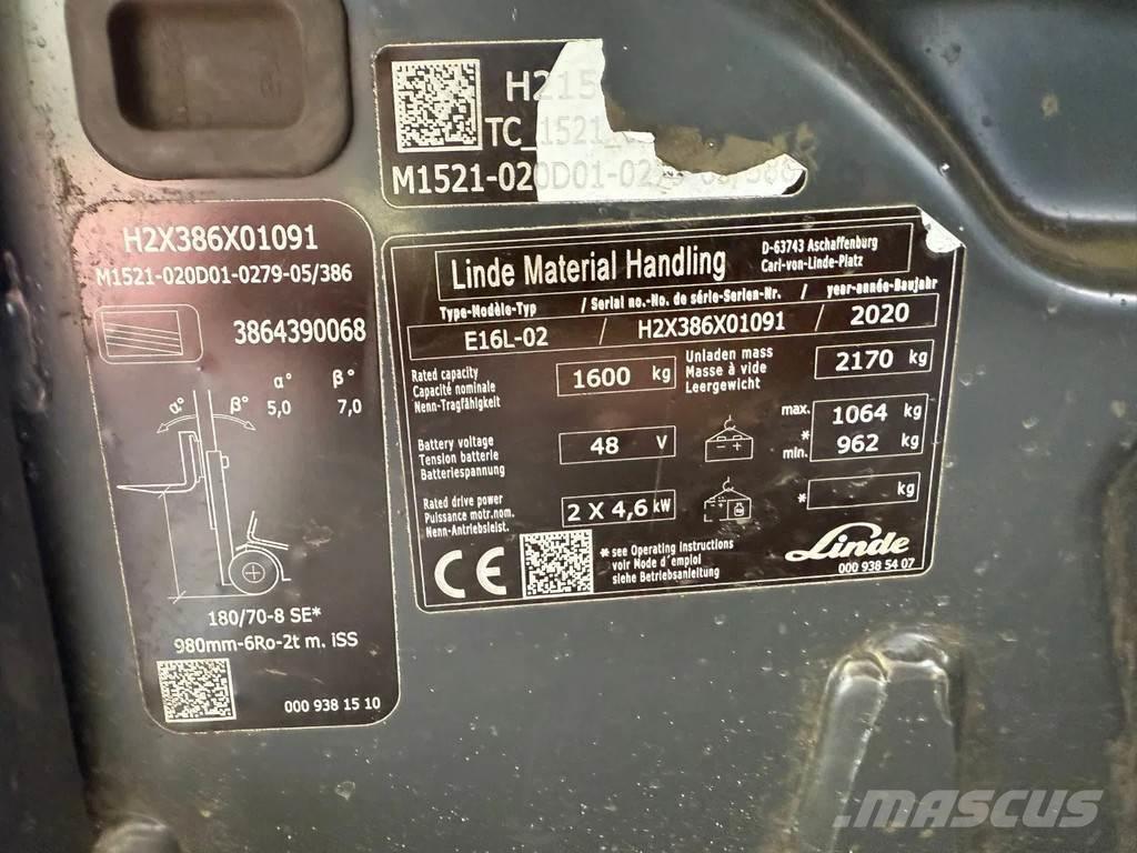 Linde E16L-02 Heftrucks overige