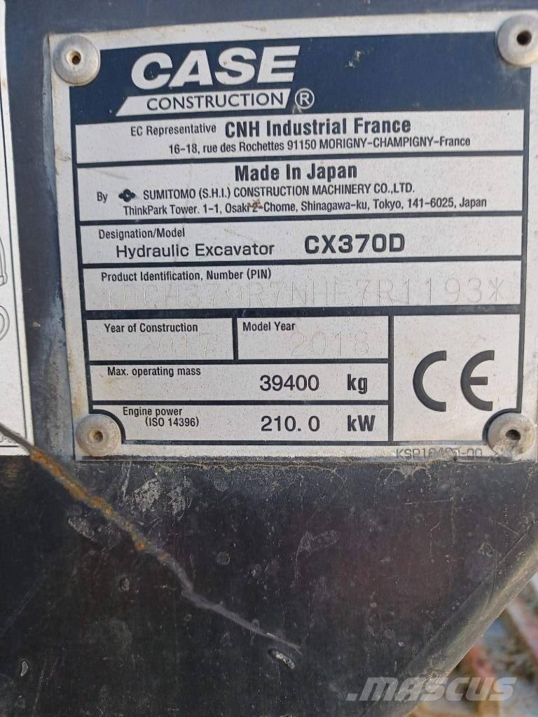 CASE CX 370 D Rupsgraafmachines