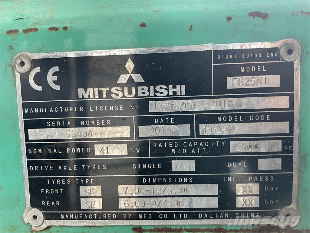 Mitsubishi FG25T LPG heftrucks