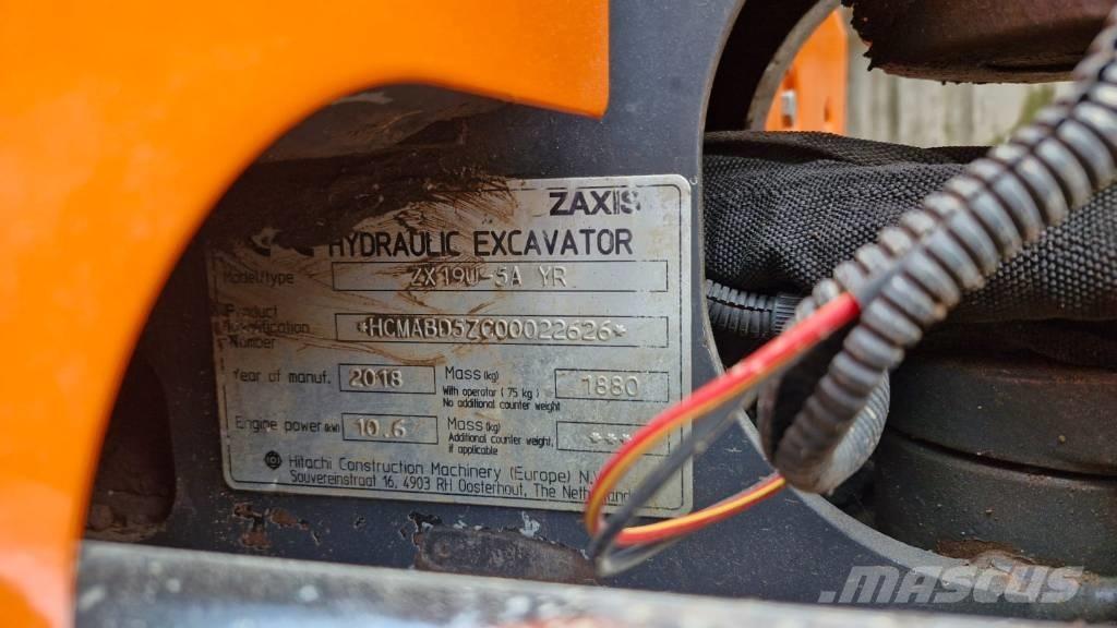 Hitachi ZX 19 U-5 Minigraafmachines < 7t