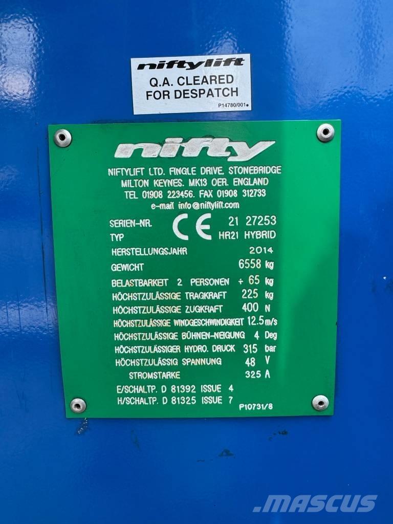 Niftylift HR 21 D E Knikarmhoogwerkers