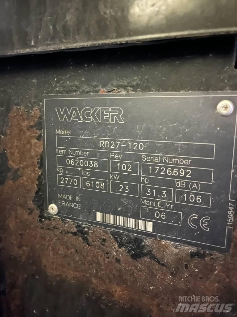 Wacker RD27 Grondverdichtingsmachines