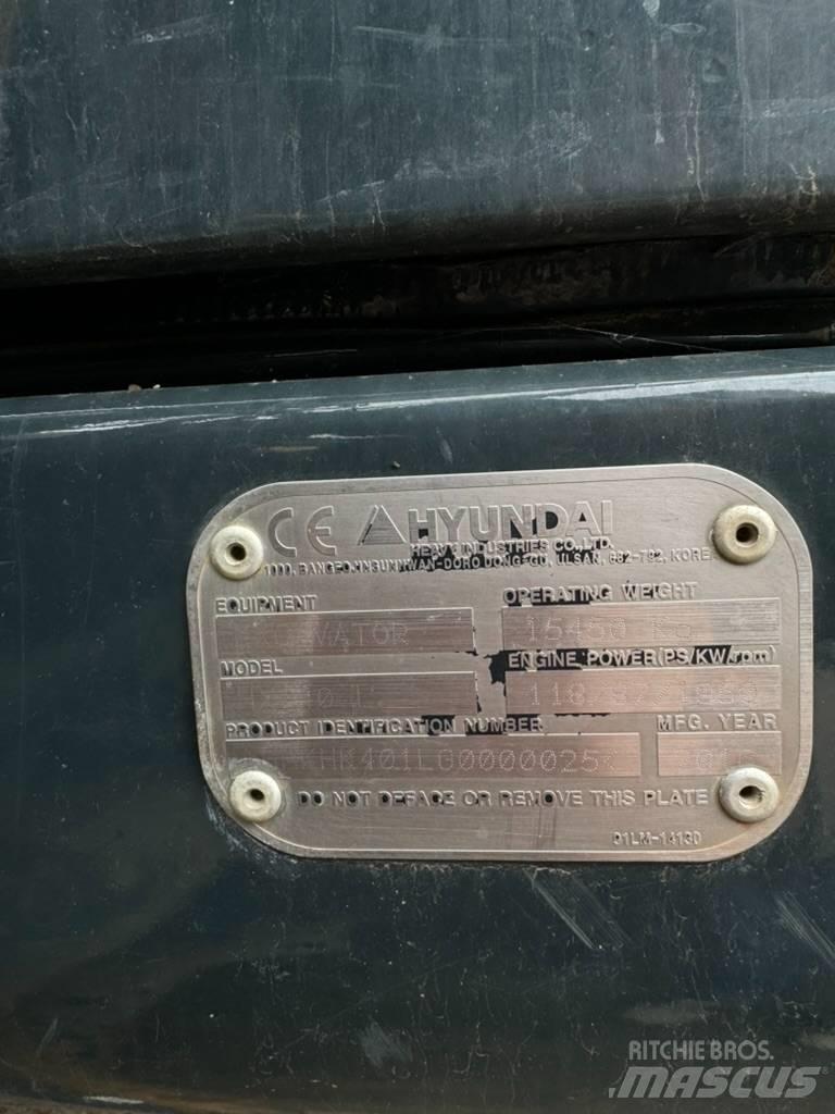 Hyundai HX 140L Rupsgraafmachines