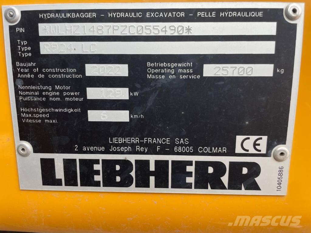 Liebherr R924 G8 Rupsgraafmachines
