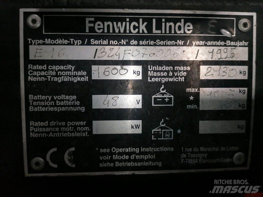 Linde E16 Elektrische heftrucks