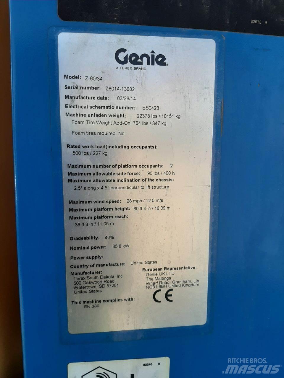 Genie Z60 Knikarmhoogwerkers