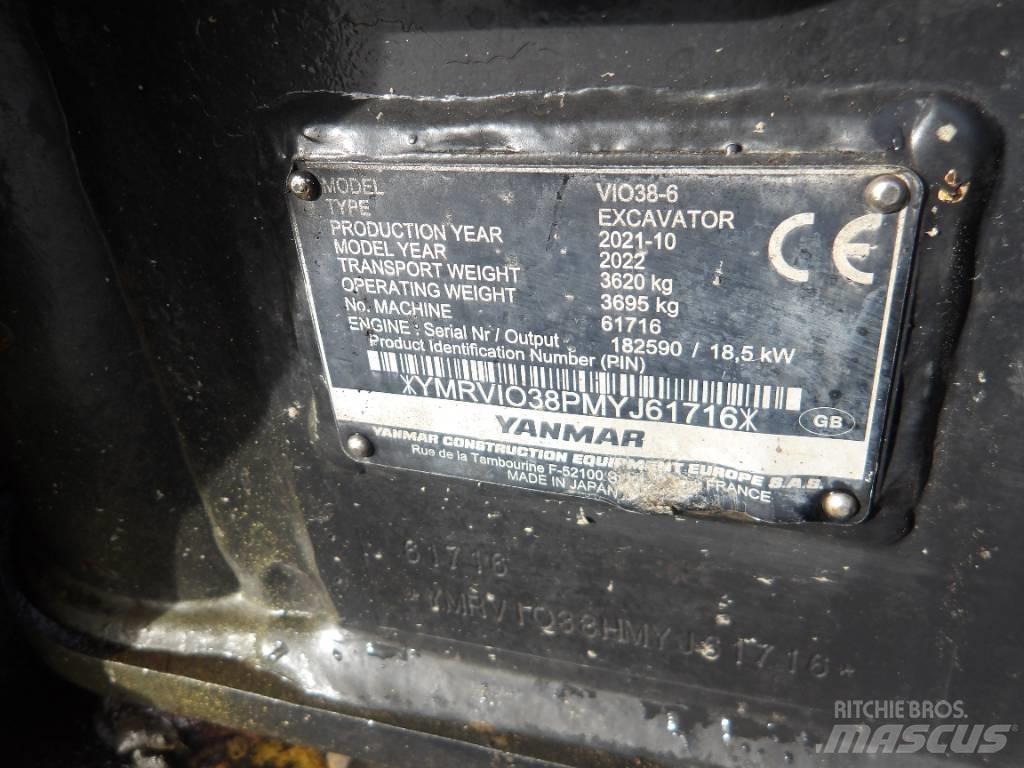 Yanmar Vio 38 Minigraafmachines < 7t