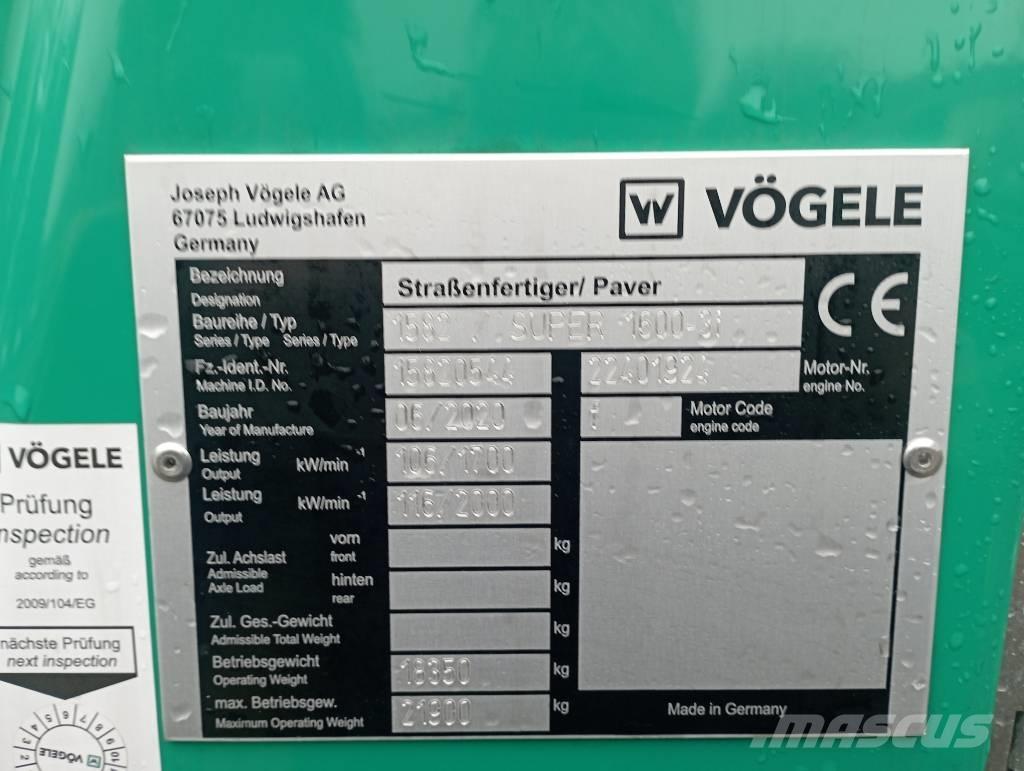 Vögele Super 1600-3i Asfaltafwerkmachines