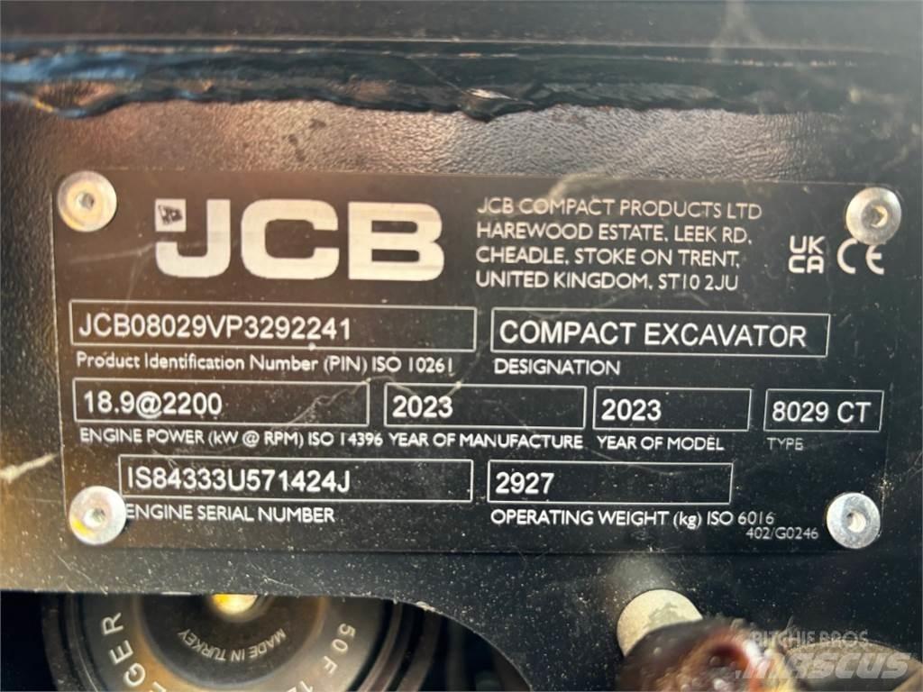 JCB 8029CTS Minigraafmachines < 7t