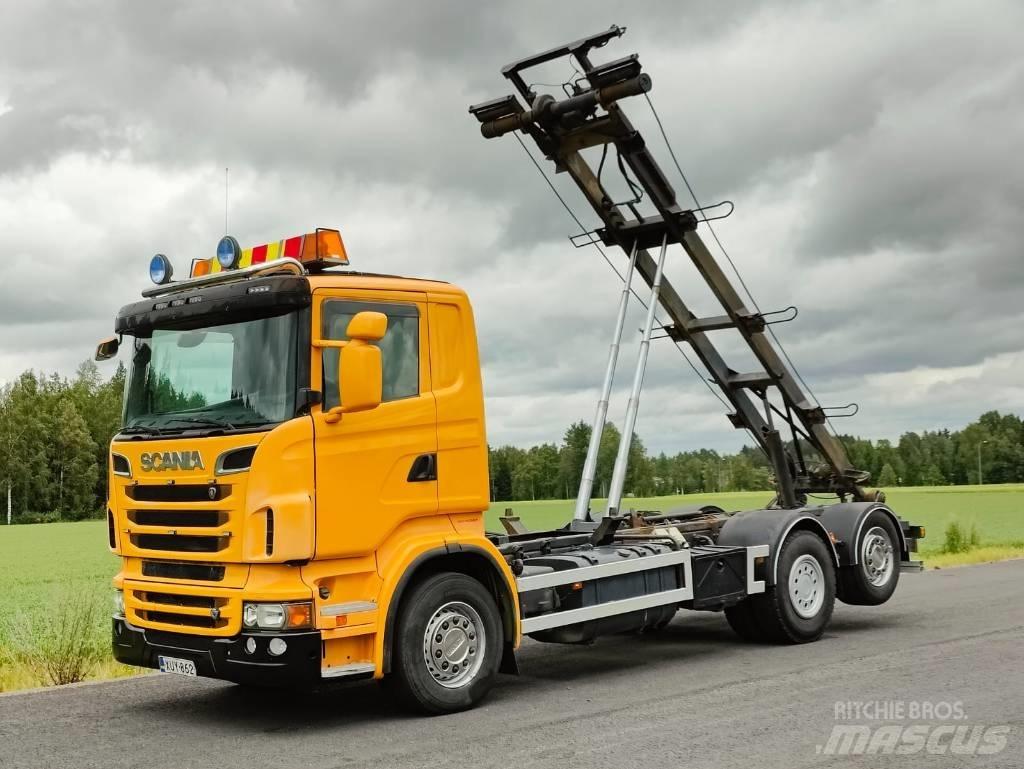 Scania R 500 Containertrucks met kabelsysteem