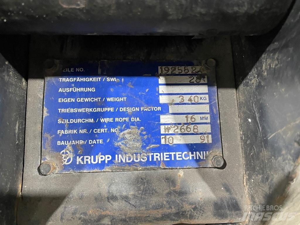 Krupp hookblock 28T Kranen onderdelen en gereedschap