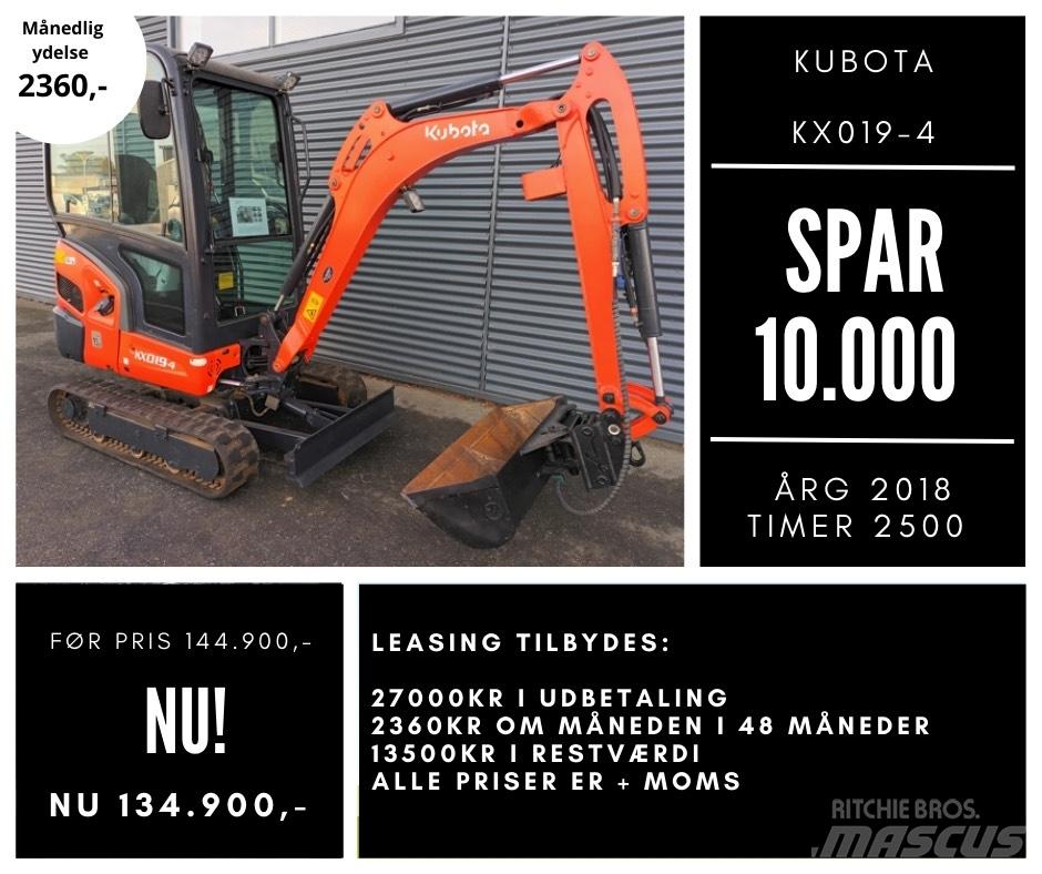 Kubota kx019-4 Minigraafmachines < 7t