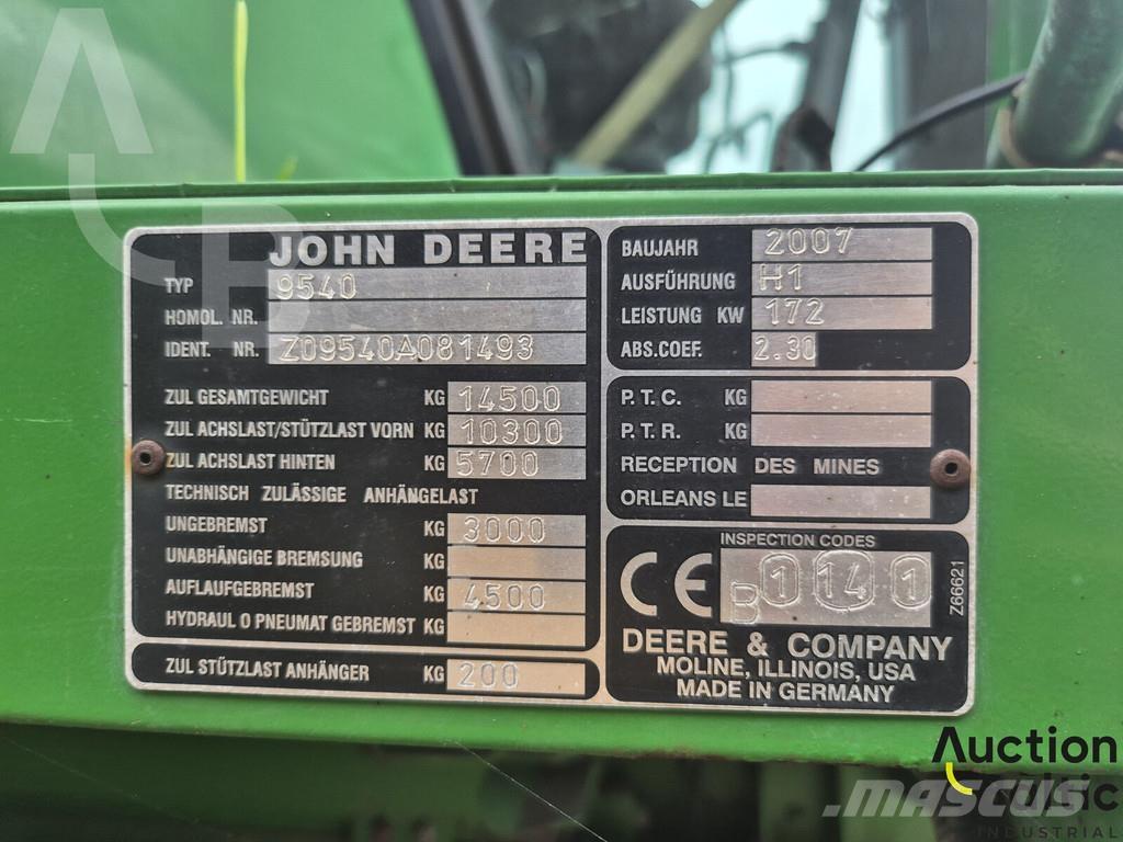 John Deere 9540 Maaidorsmachines
