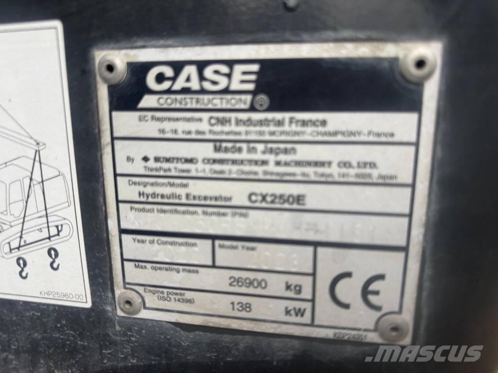 CASE CX 250 E Rupsgraafmachines