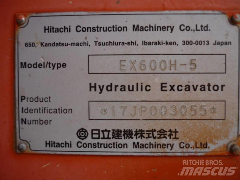 Hitachi EX 600 H-5 Rupsgraafmachines