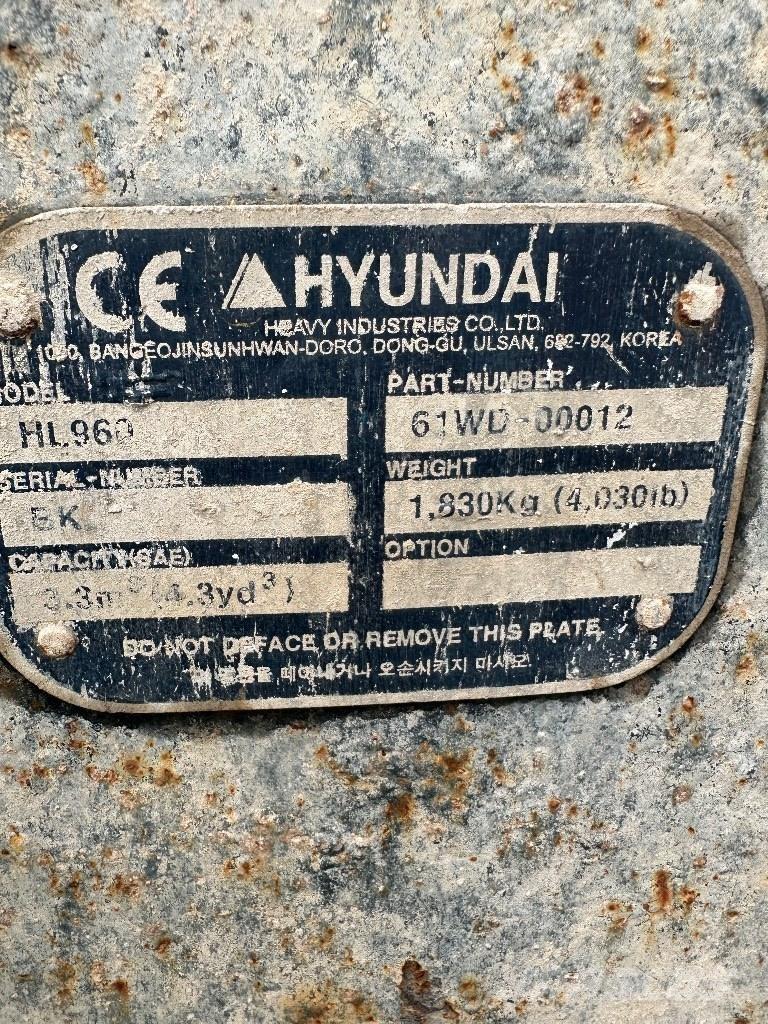 Hyundai HL 960 Wielladers